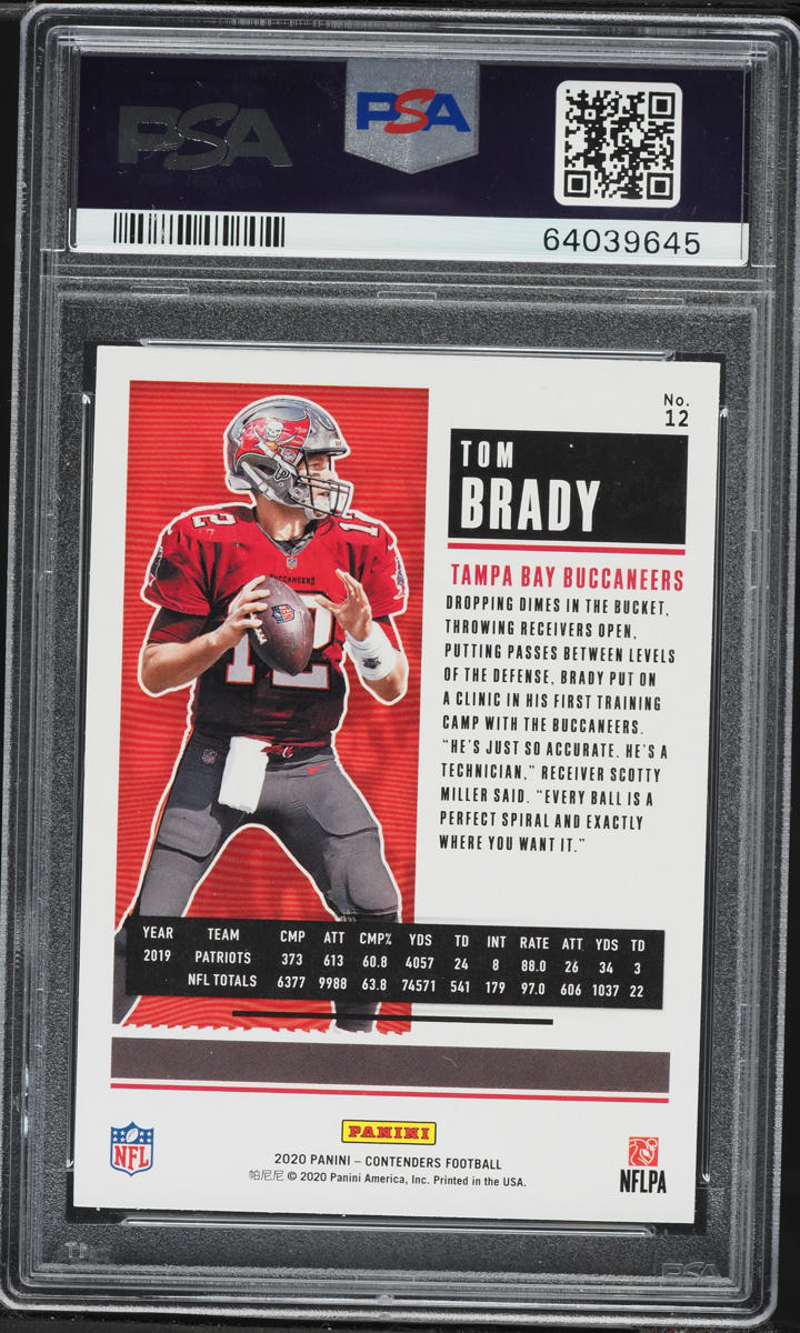 2020 Panini Contenders Stardust Tom Brady #12 PSA 10 GEM MINT