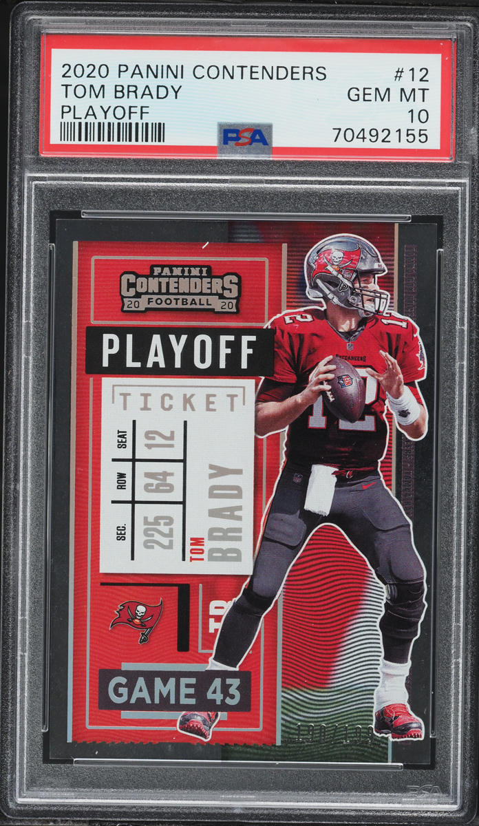 2020 Panini Contenders Playoff Ticket Tom Brady /199 #12 PSA 10 GEM MINT