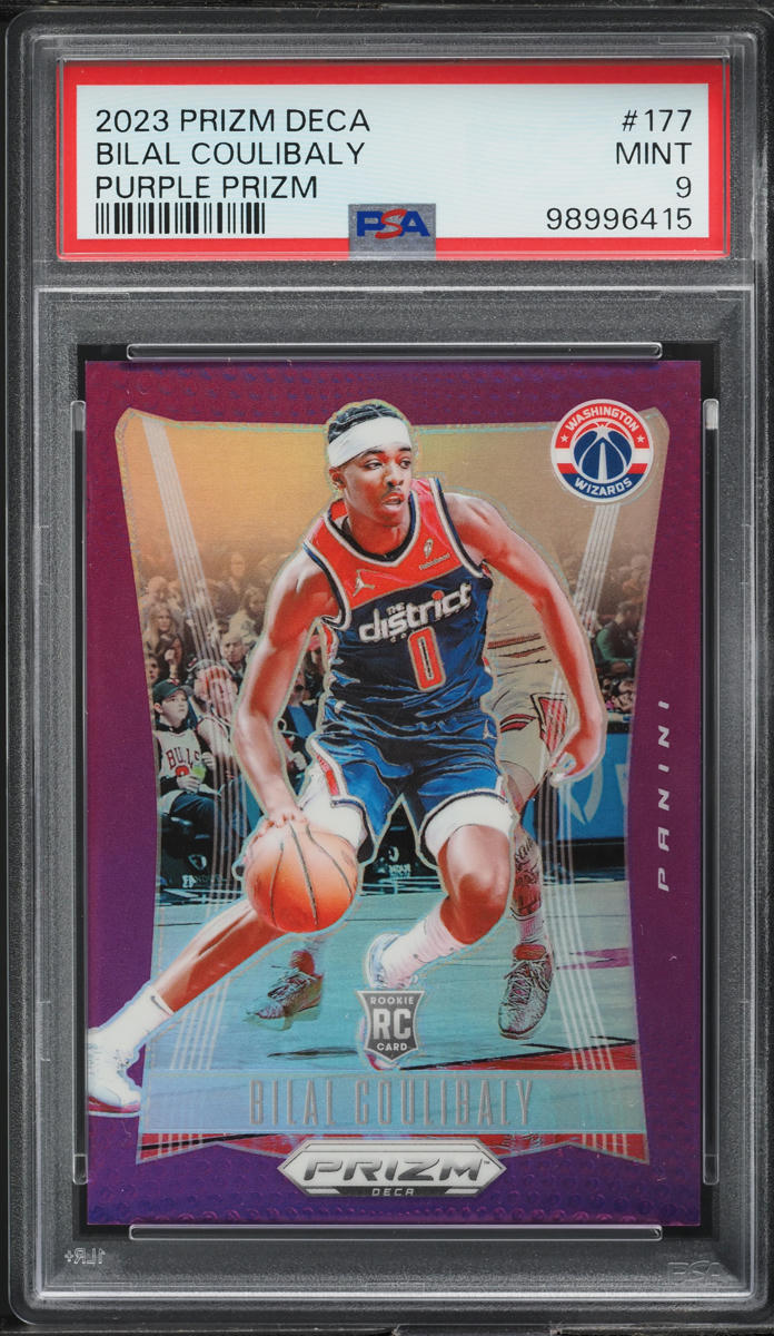 2023 Panini Prizm Deca Purple Bilal Coulibaly ROOKIE /99 #177 PSA 9 MINT