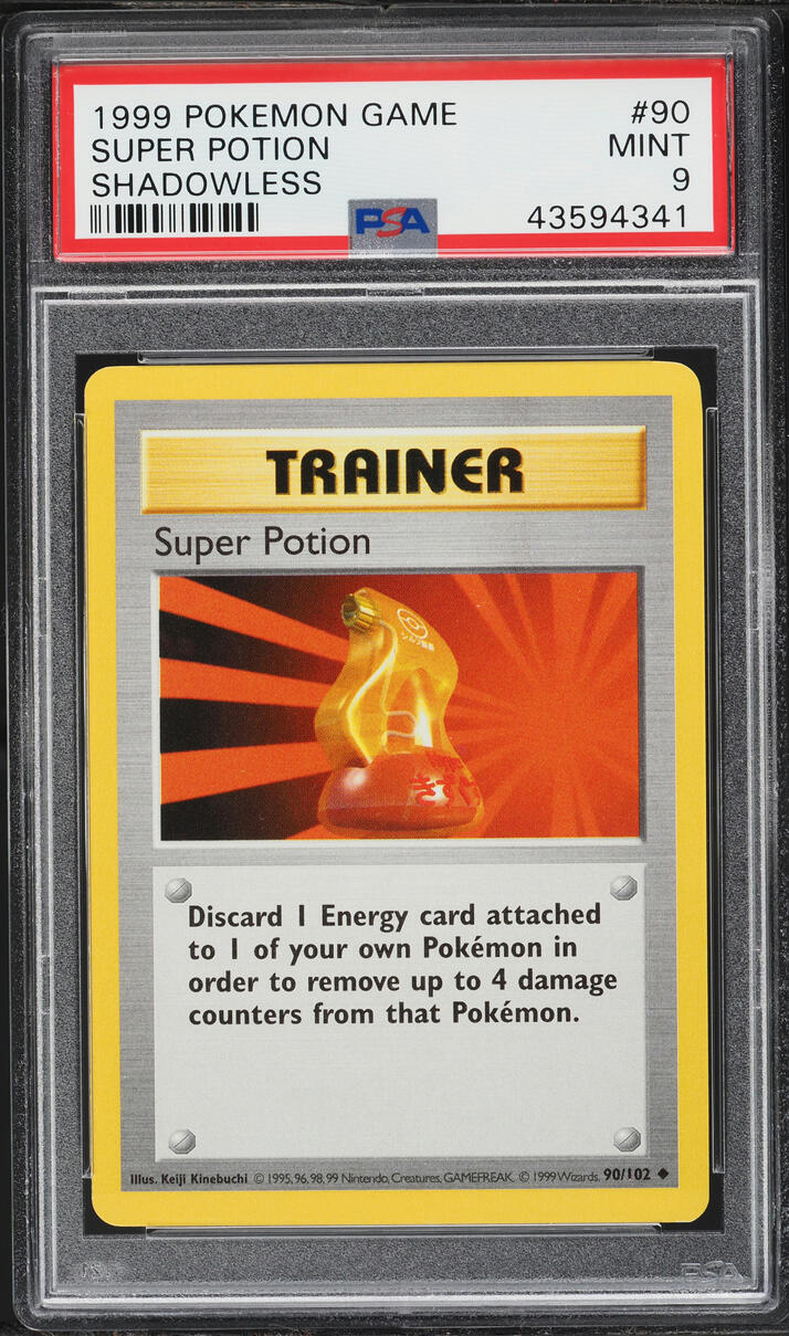 1999 Pokemon Base Set Shadowless Super Potion #90 PSA 9 MINT