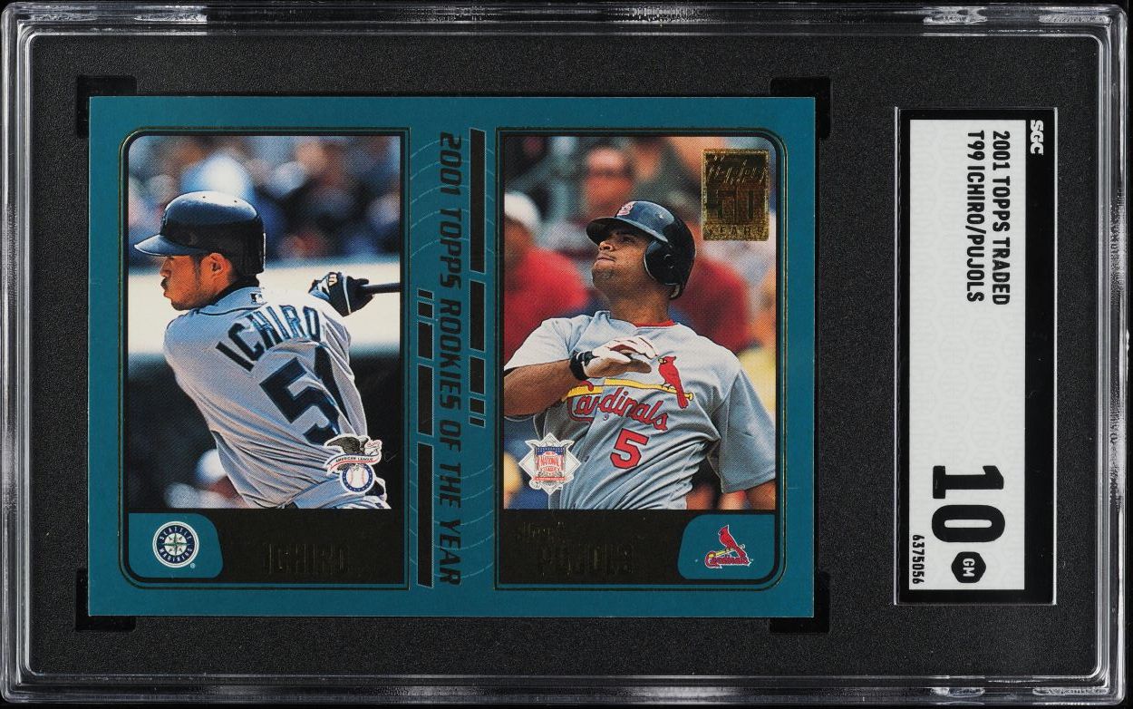 2001 Topps Chrome Traded Ichiro Suzuki & Albert Pujols ROOKIE #T99