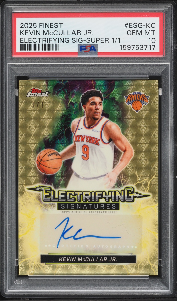 2025 Finest Electrifying Superfractor Kevin McCullar Jr. AUTO 1/1 #ESG-KC PSA 10 GEM MINT