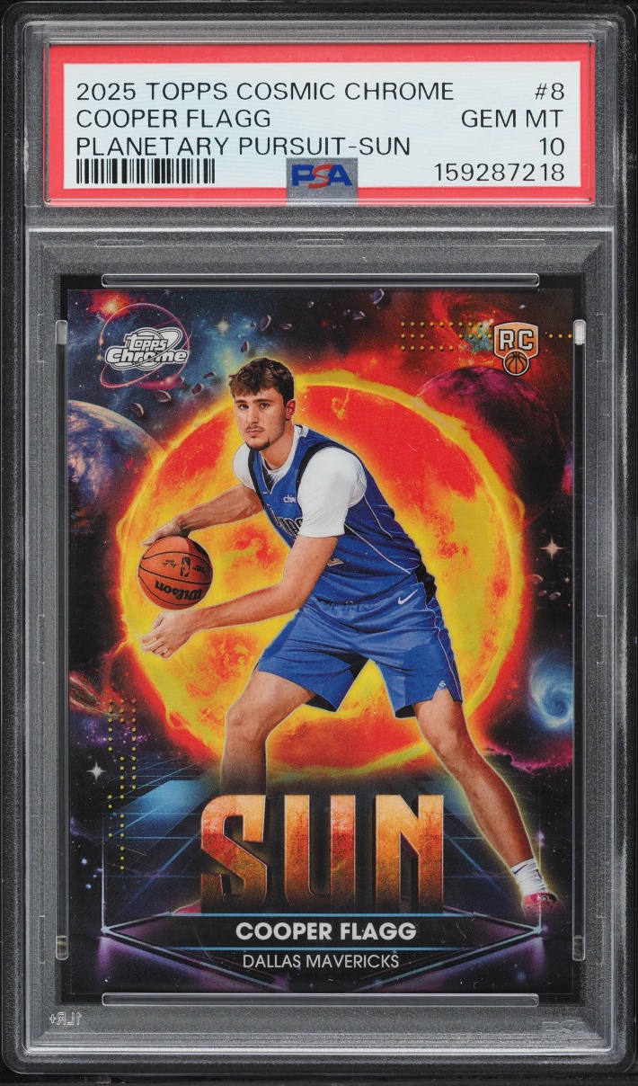 2025 Topps Chrome Cosmic Planetary Pursuit Sun Cooper Flagg ROOKIE #PPS-8 PSA 10 GEM MINT