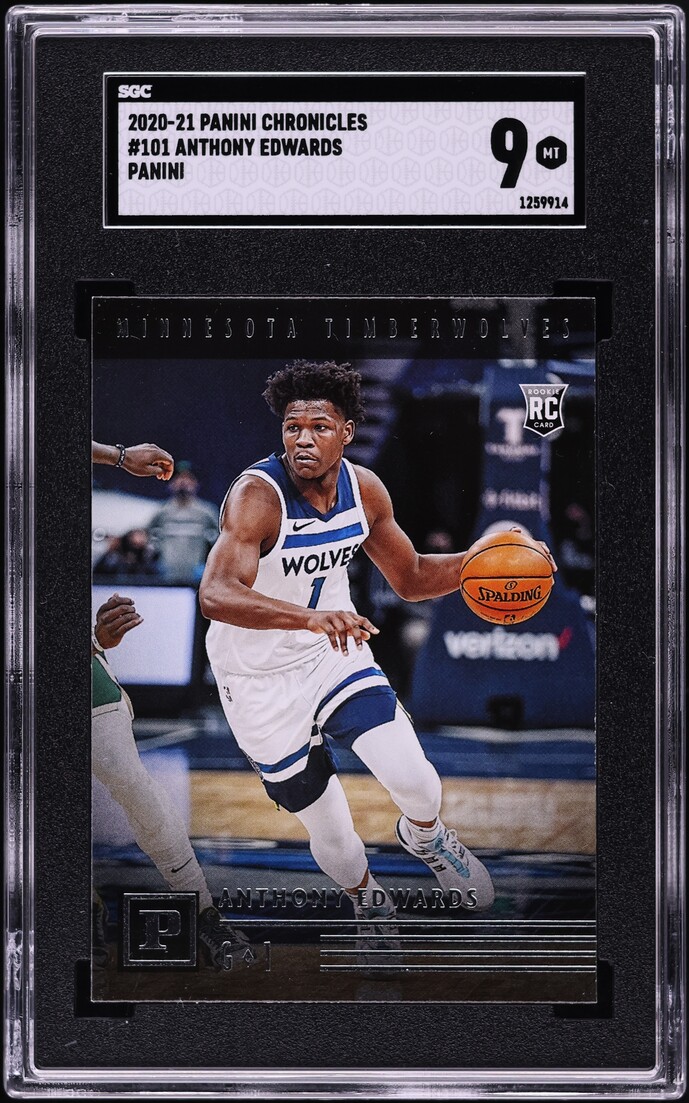 2020 Panini Chronicles Anthony Edwards ROOKIE #101 SGC 9 MINT