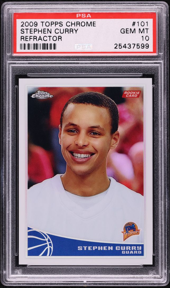 2009 Topps Chrome Refractor Stephen Curry ROOKIE /500 #101 PSA 10 GEM MINT