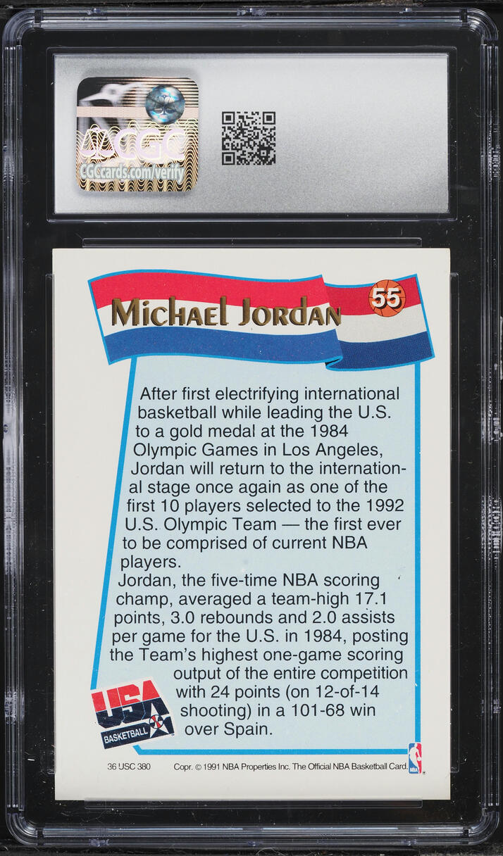 1991 Hoops McDonald's USA Michael Jordan #55 CGC 10 GEM MINT