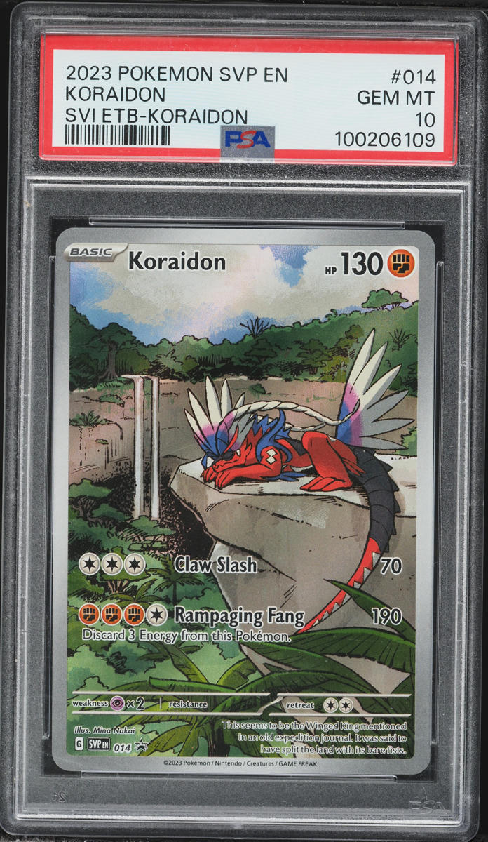 2023 Pokemon Scarlet & Violet Promo Elite Trainer Box Alt Art Koraidon #14 PSA 10 GEM MINT