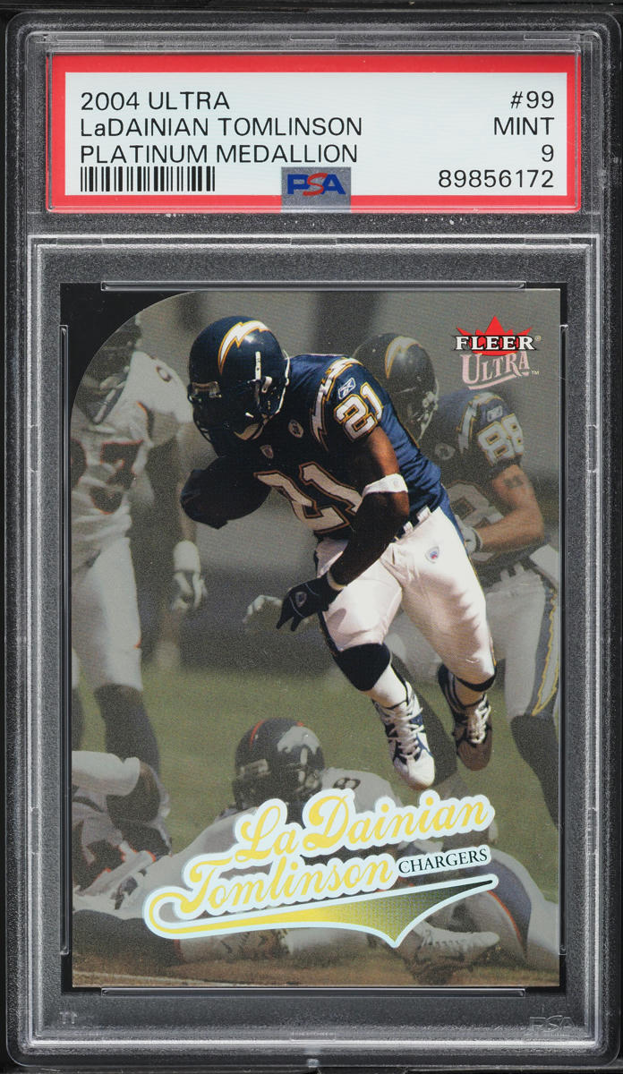 2004 Ultra Platinum Medallion /66 Die-Cut LaDanian Tomlinson #99 PSA 9 MINT