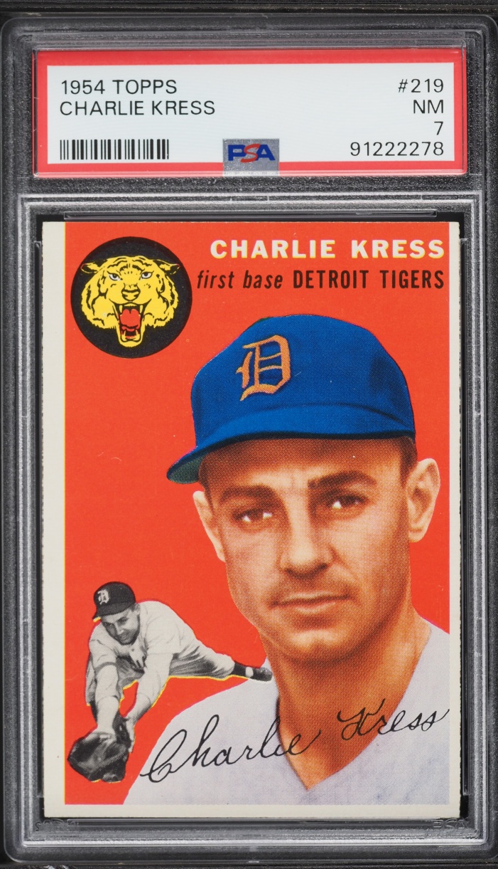 1954 Topps Charlie Kress #219 PSA 7 NRMT