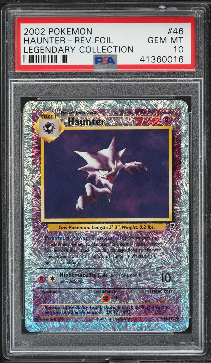 2002 Pokemon Legendary Collection Reverse Holo Haunter #46 PSA 10 GEM MINT