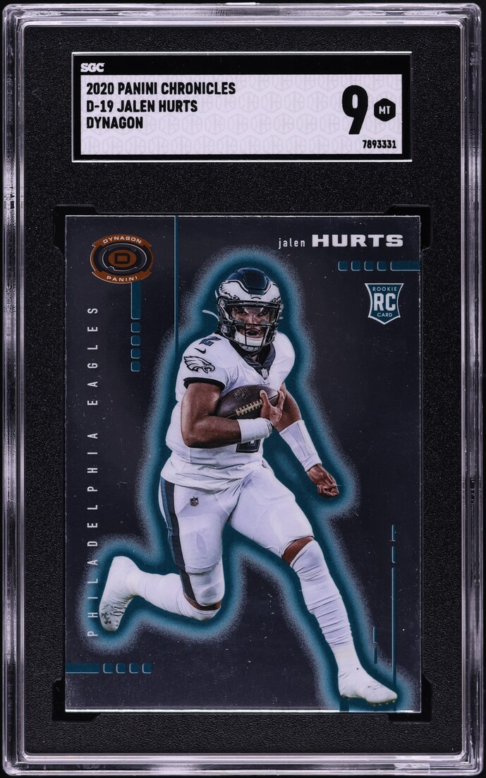 2020 Panini Chronicles Dynagon Jalen Hurts ROOKIE #D-19 SGC 9 MINT