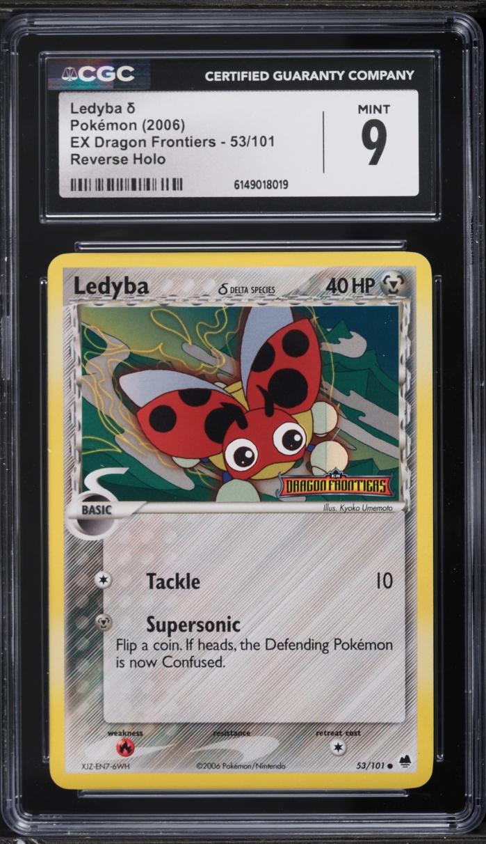 2006 Pokemon EX Dragon Frontiers Reverse Holo Ledyba #53 CGC 9 MINT