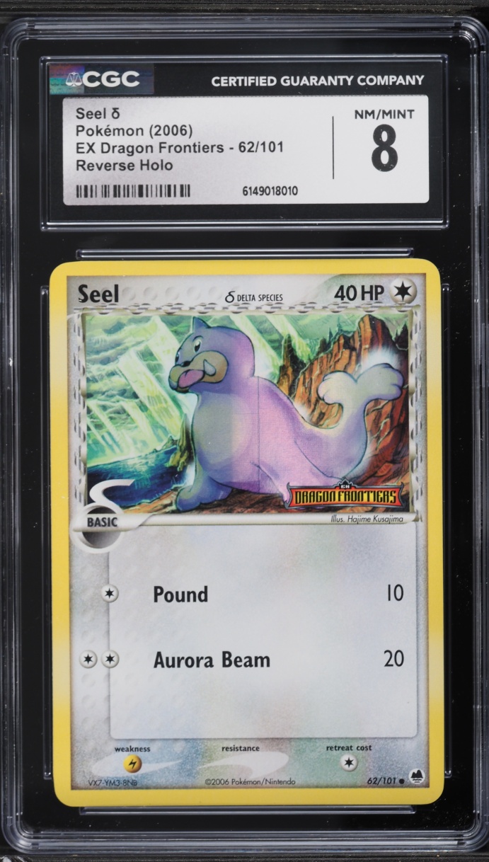 2006 Pokemon EX Dragon Frontiers Reverse Holo Seel #62 CGC 8 NM-MT