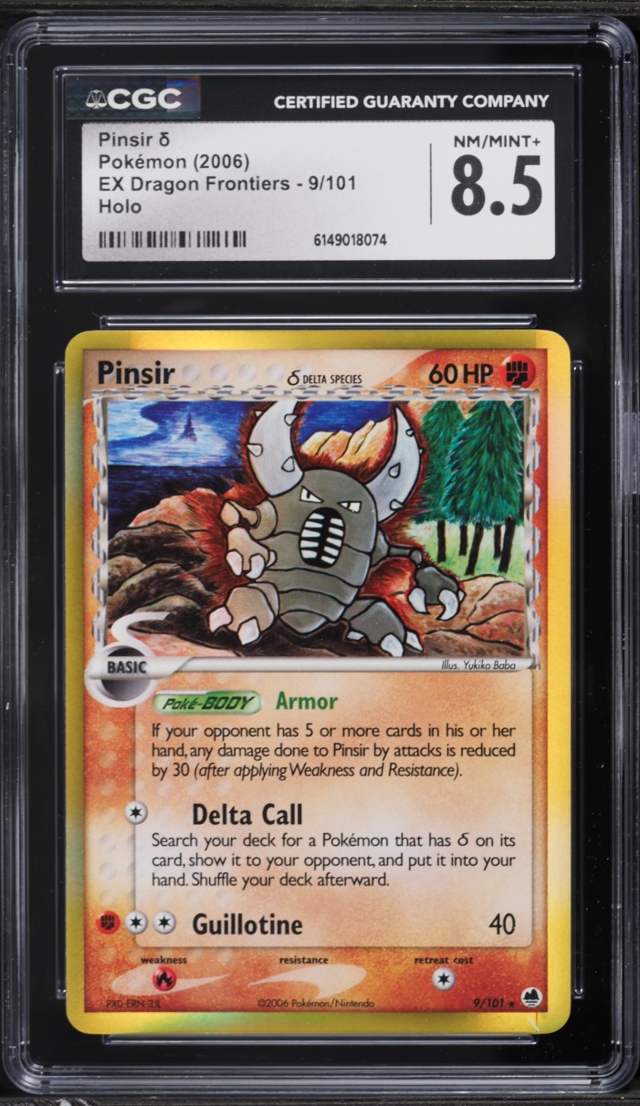 2006 Pokemon EX Dragon Frontiers Holo Pinsir #9 CGC 8.5 NM-MT+