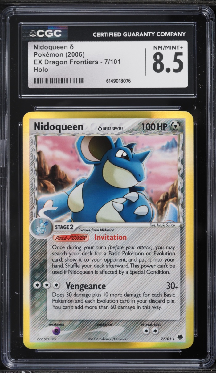 2006 Pokemon EX Dragon Frontiers Holo Nidoqueen #7 CGC 8.5 NM-MT+