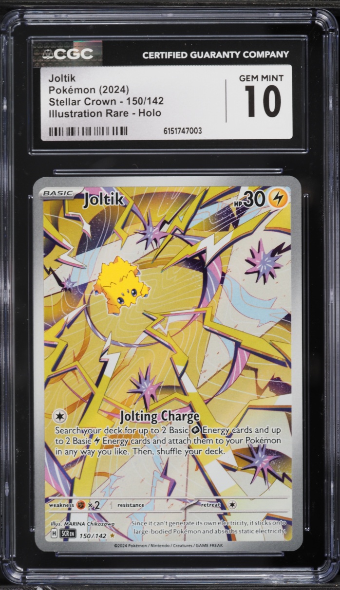 2024 Pokemon Scarlet & Violet Stellar Crown IR Joltik #150 CGC 10 GEM MINT