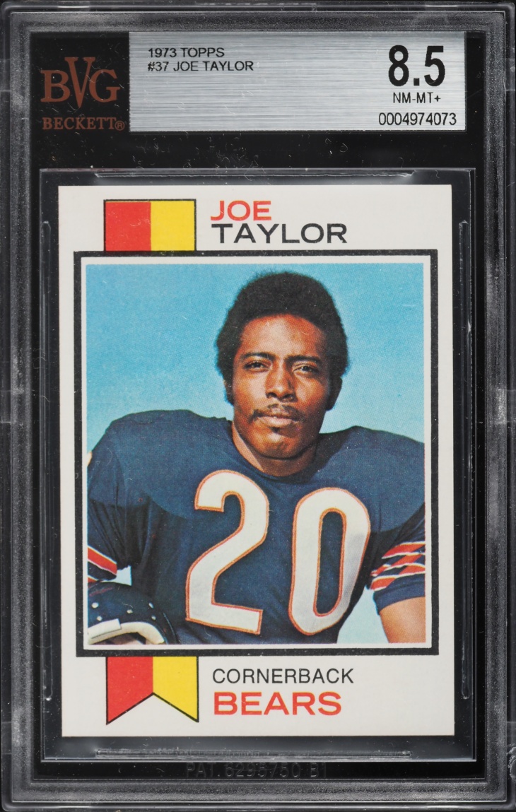 1973 Topps Football Joe Taylor #37 BVG 8.5 NM-MT+