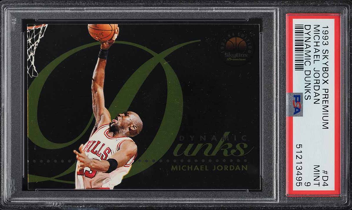 1993 Skybox Premium Dynamic Dunks Michael Jordan #D4 PSA 9 MINT