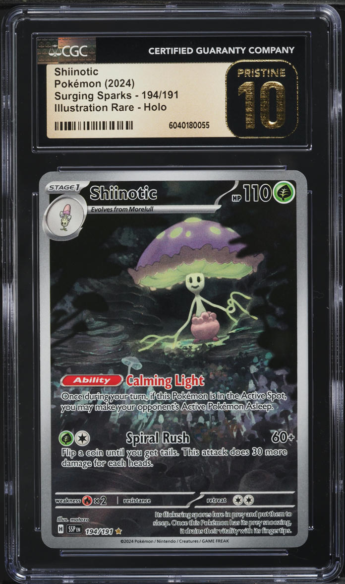 2024 Pokemon Scarlet & Violet Surging Sparks IR Shiinotic #194 CGC 10 PRISTINE