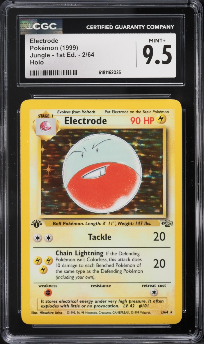 1999 Pokemon Jungle 1st Edition Holo Electrode #2 CGC 9.5 MINT+