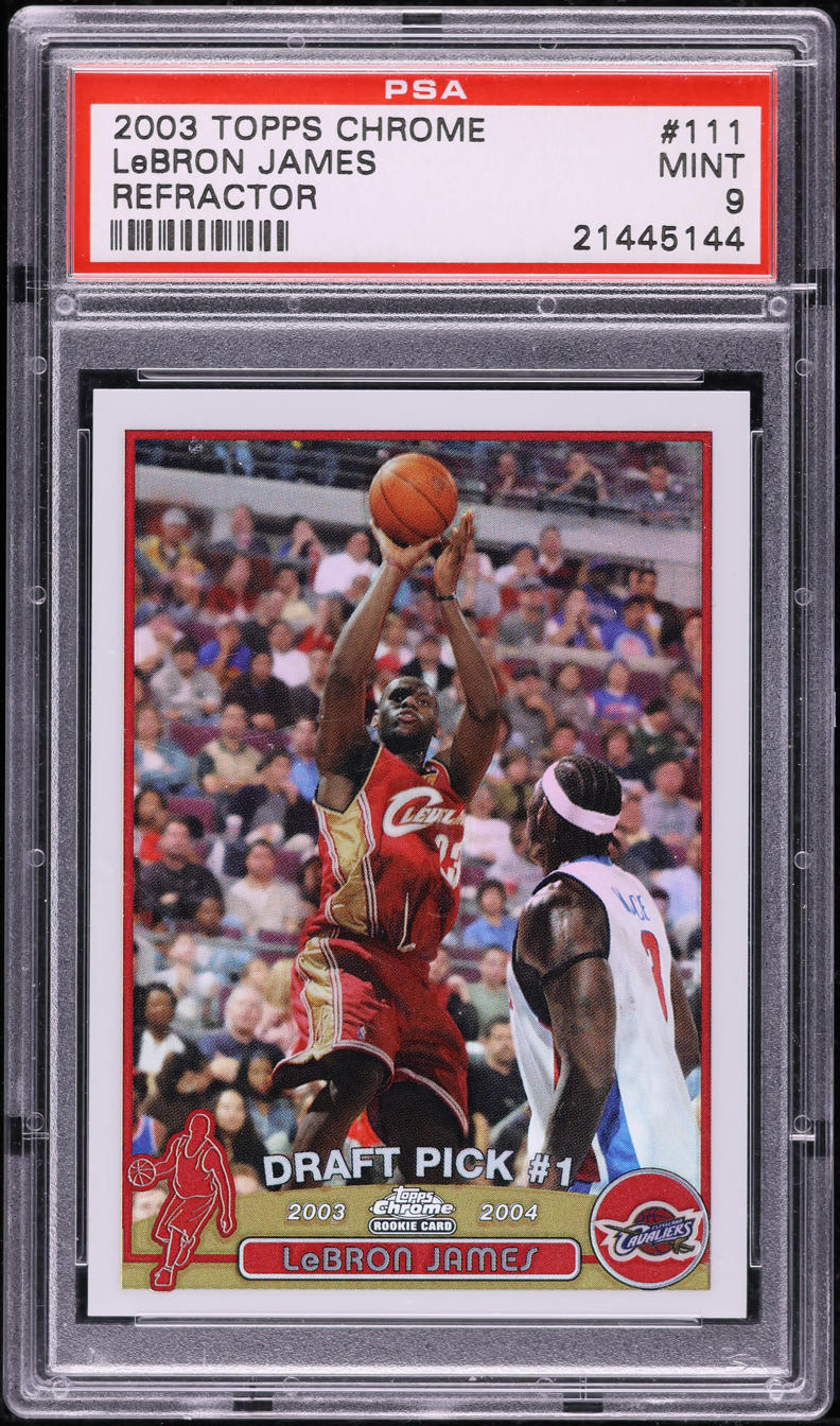 2003 Topps Chrome Refractor LeBron James ROOKIE #111 PSA 9 MINT