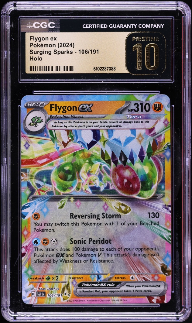 2024 Pokemon Scarlet & Violet Surging Sparks Holo Flygon ex #106 CGC 10 PRISTINE