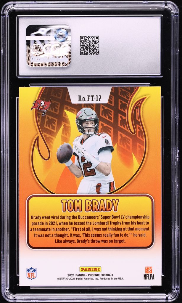 2021 Panini Phoenix Flame Throwers Tom Brady #FT-17 CGC 8.5 NM-MT+