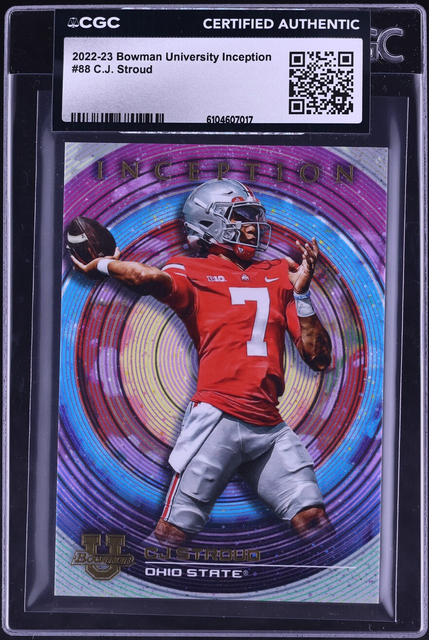 2022 Bowman University Inception C.J. Stroud ROOKIE #88 CGC AUTH