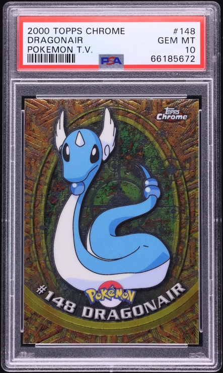 2000 Topps Chrome Pokemon Series 2 Dragonair #148 PSA 10 GEM MINT