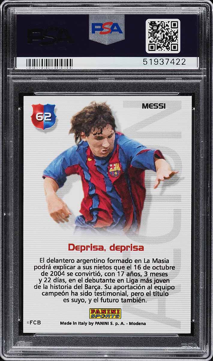 2004 Panini Sports Mega Cracks Barca Lionel Messi ROOKIE #62