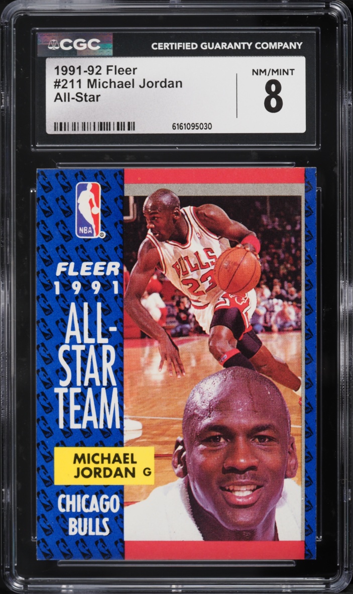 1991 Fleer Basketball All-Star Michael Jordan #211 CGC 8 NM-MT
