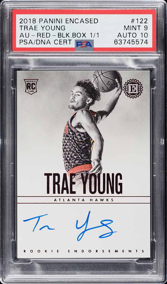 2023 Panini Contenders Optic Veteran Ticket Red Trae Young AUTO