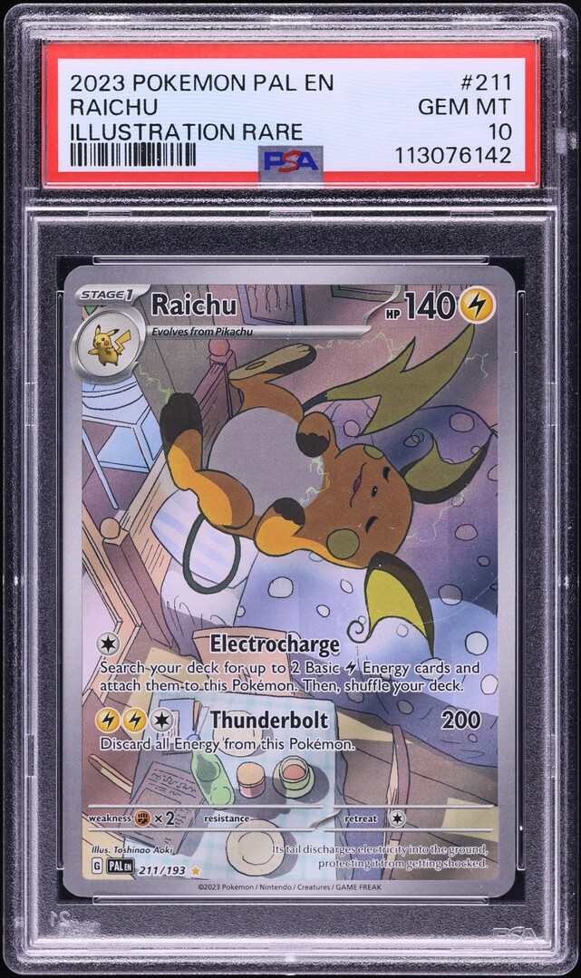 2023 Pokemon Scarlet & Violet Paldea Evolved IR Raichu #211 PSA 10 GEM MINT