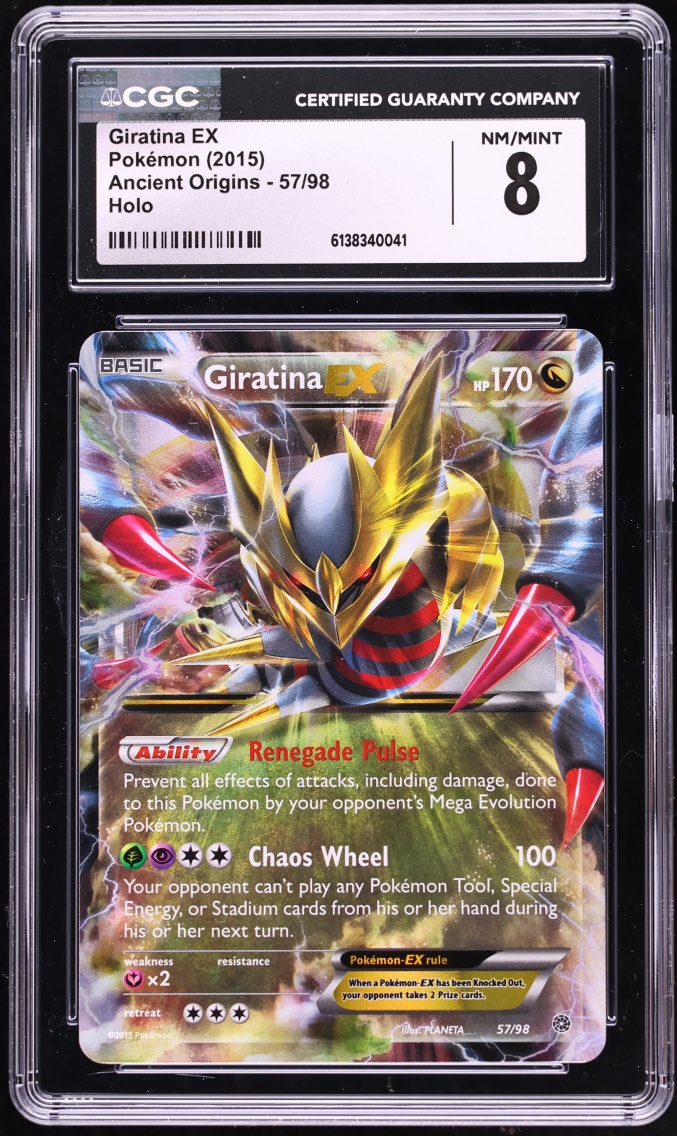 2015 Pokemon XY Ancient Origins Holo Giratina EX #57 CGC 8 NM-MT