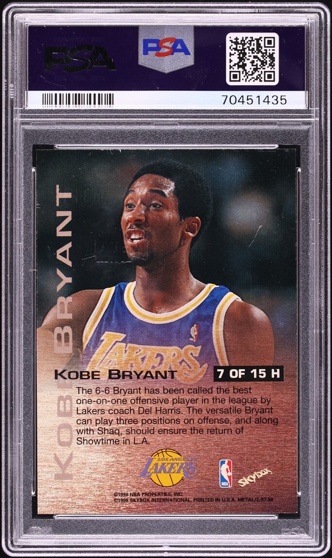 1997 Metal Universe Championship Hardware Kobe Bryant #7 PSA 9