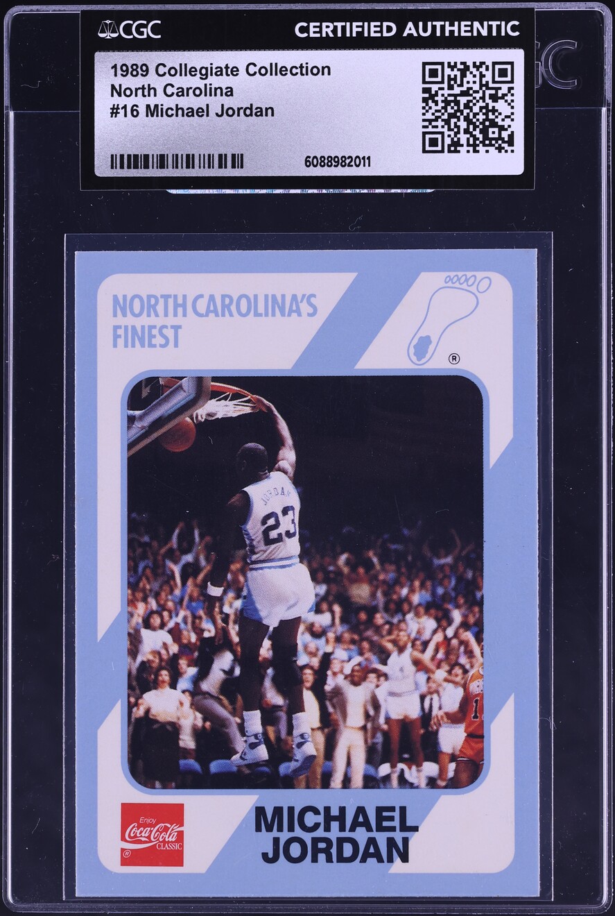 1989 Collegiate Collection North Carolina Michael Jordan #16 CGC AUTH