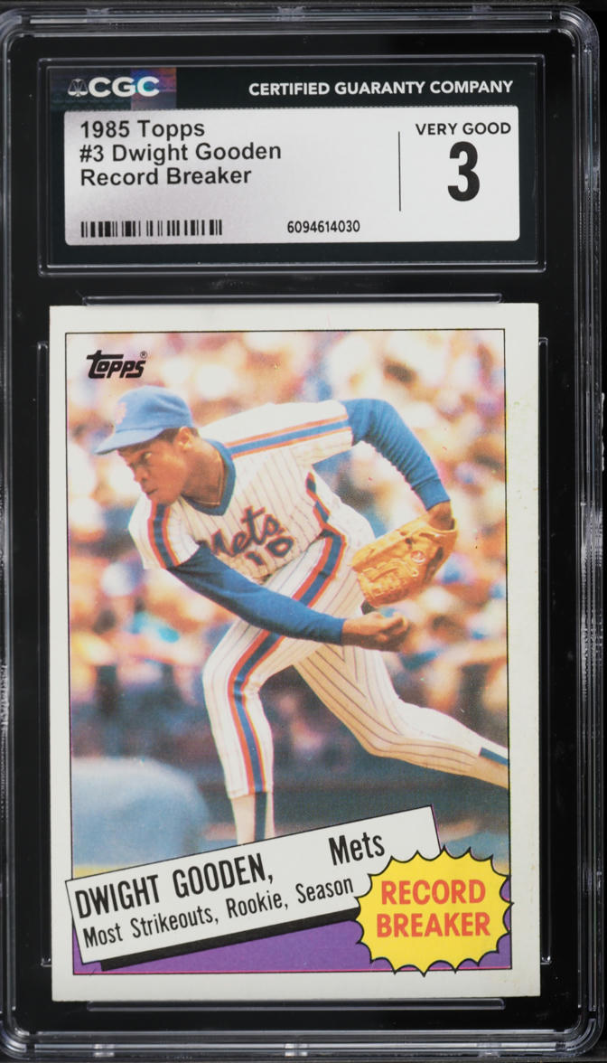 1985 Topps Dwight Gooden RECORD BREAKER #3 CGC 3 VG