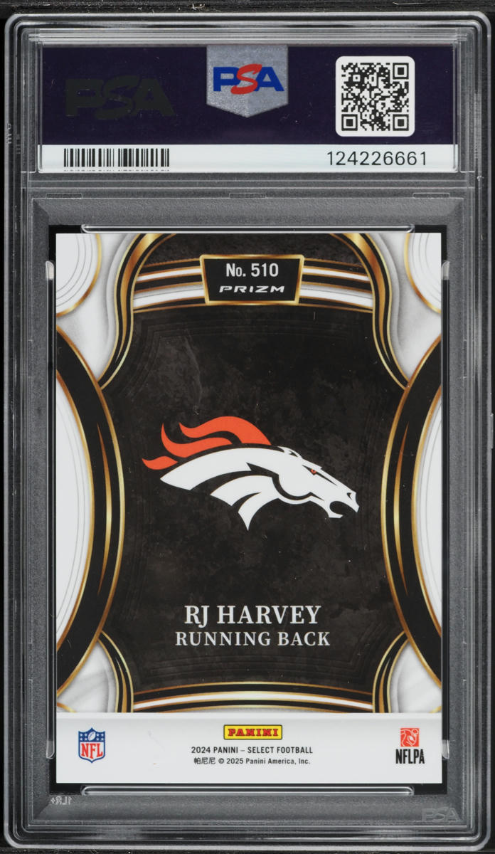 2024 Select XRC RJ Harvey ROOKIE #510 PSA 10 GEM MINT