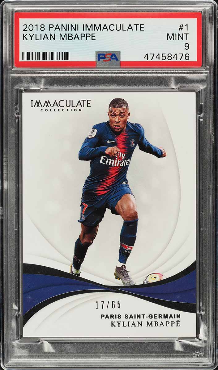 2018 Panini Kaboom! Kylian Mbappe ROOKIE RC #KM PSA 9 MINT on