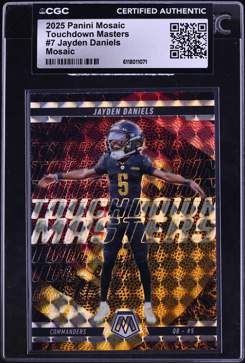2025 Panini Mosaic Touchdown Masters Jayden Daniels #7 CGC AUTH