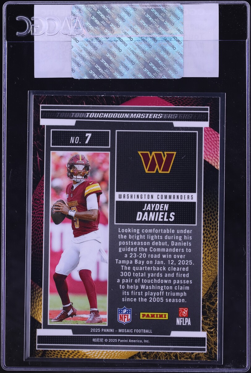 2025 Panini Mosaic Touchdown Masters Jayden Daniels #7 CGC AUTH