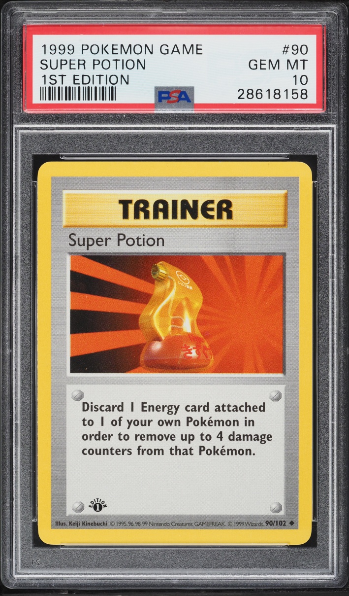 1999 Pokemon Base Set Shadowless 1st Edition Super Potion #90 PSA 10 GEM MINT