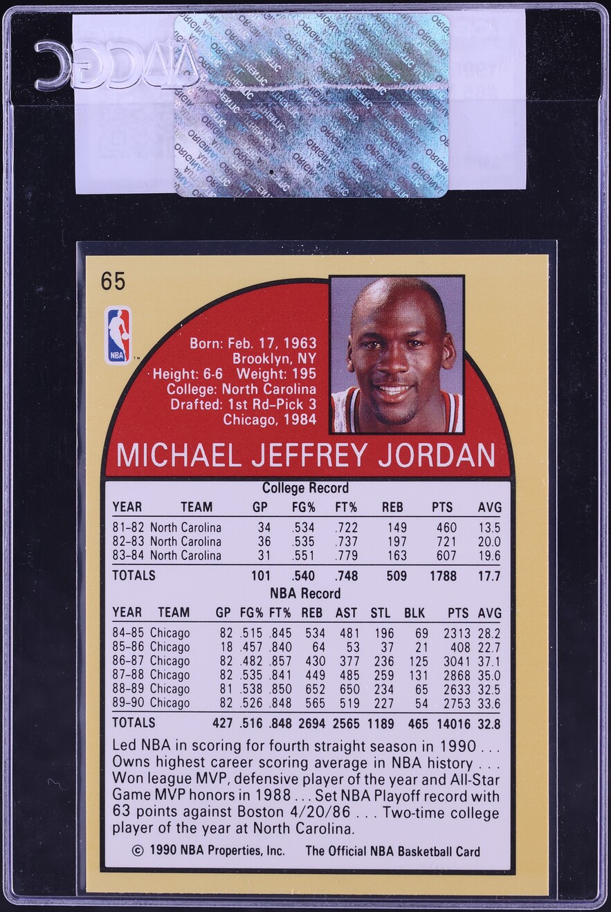1990 Hoops Michael Jordan #65 CGC AUTH