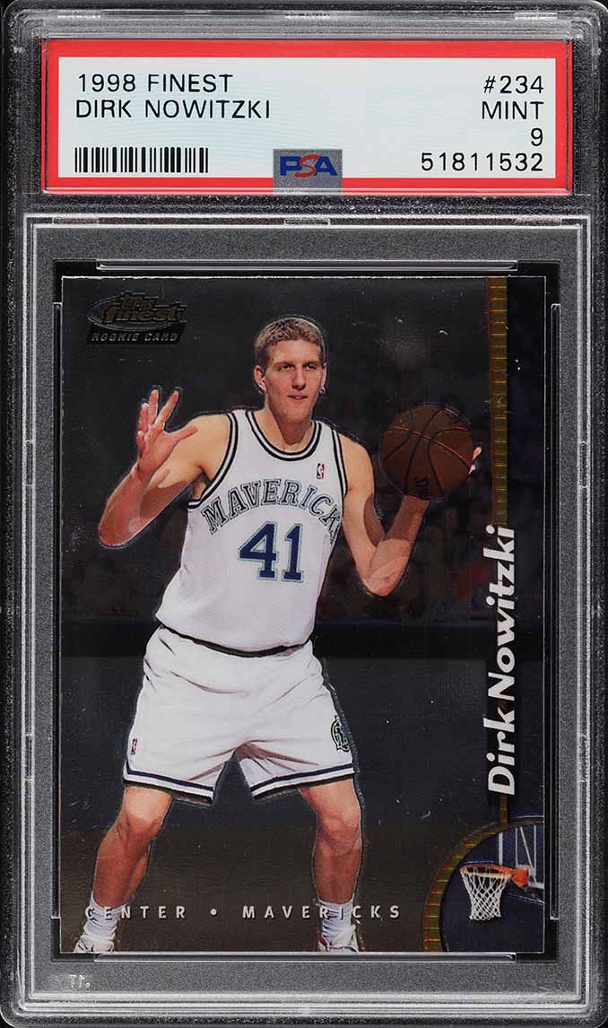 1998 Finest Basketball Dirk Nowitzki ROOKIE #234 PSA 9 MINT - Main Image