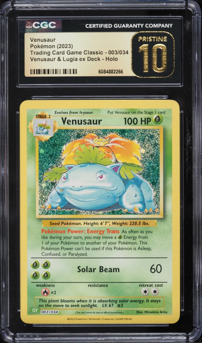 2023 Pokemon TCG Classic Collection Holo Venusaur #3 CGC 10 PRISTINE