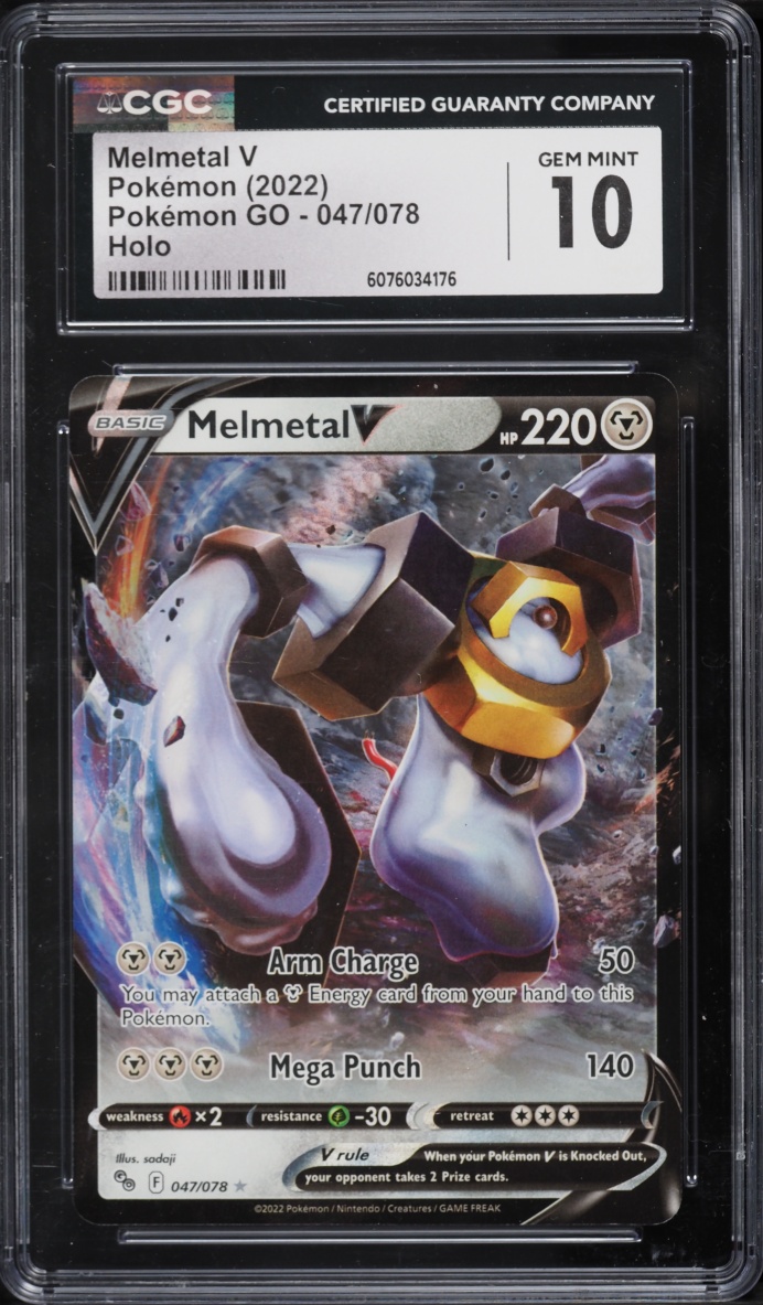 2022 Pokemon Sword & Shield GO Holo Melmetal V #47 CGC 10 GEM MINT