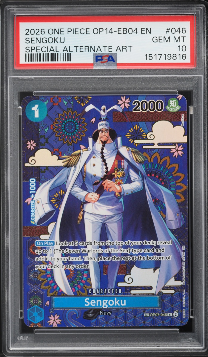 2026 One Piece The Azure Sea's Seven SP Alt Art Sengoku #OP07-046 PSA 10 GEM MINT