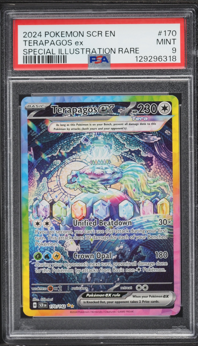 2024 Pokemon Scarlet & Violet Stellar Crown SIR Terapagos ex #170 PSA 9 MINT