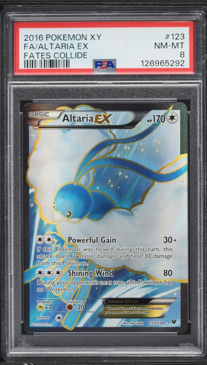 2016 Pokemon XY Fates Collide Full Art Altaria EX #123 PSA 8 NM-MT