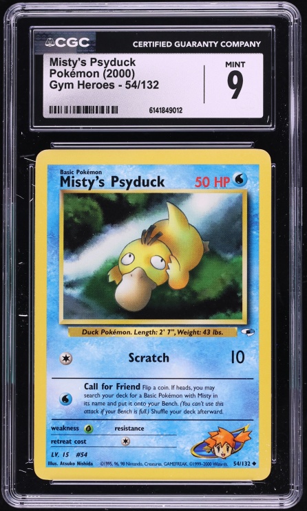 2000 Pokemon Gym Heroes Misty's Psyduck #54 CGC 9 MINT